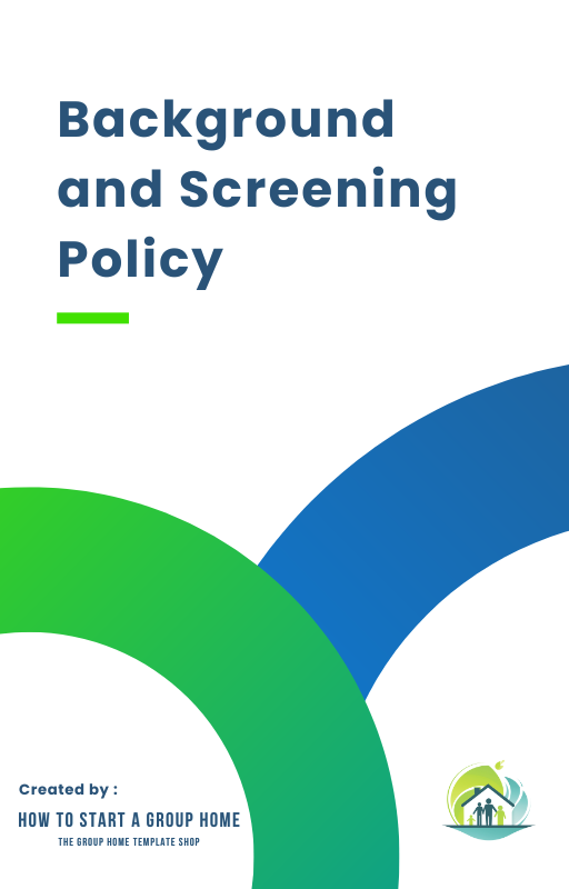 Background and Screening Policy, outlining compliance standards for child-caring agency staff.
