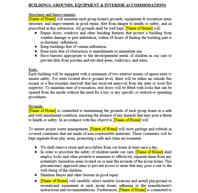 Policies and Procedures Manual
