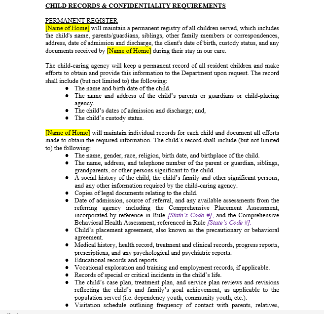 Policies and Procedures Manual