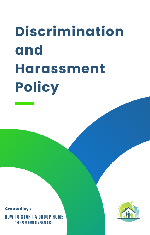 Discrimination and Harassment Policy, detailing prevention measures in child welfare licensing standards