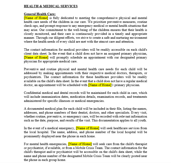 Policies and Procedures Manual