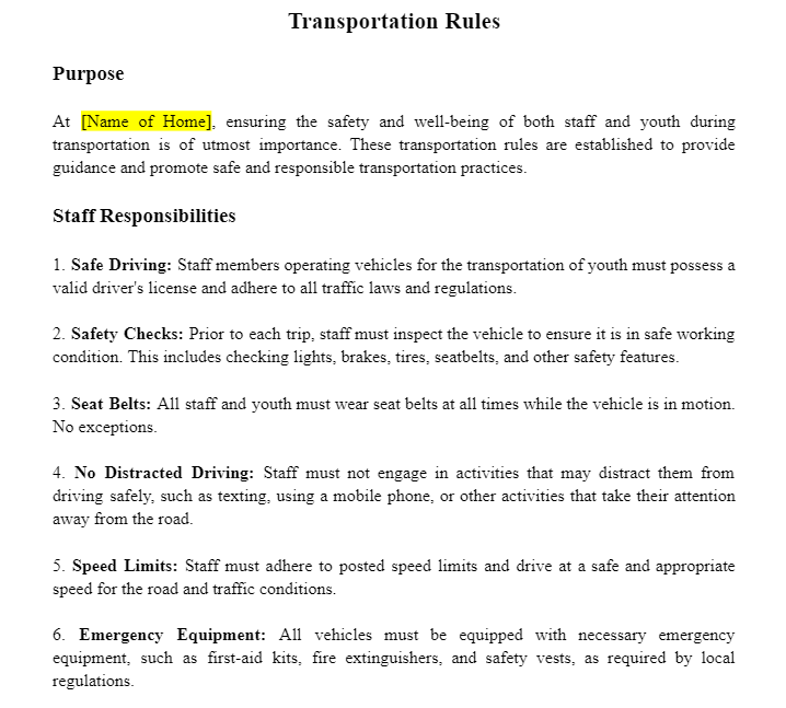 Policies and Procedures Manual PLUS