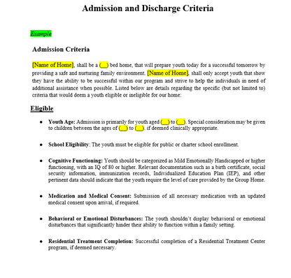 Policies and Procedures Manual PLUS