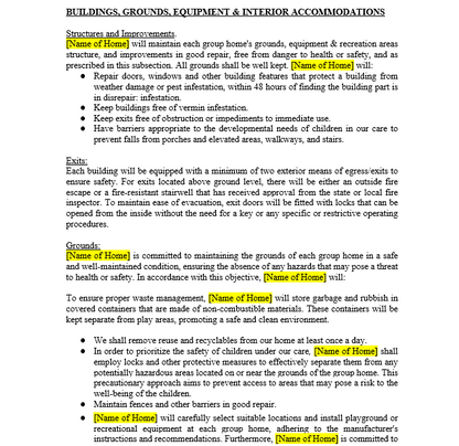 Policies and Procedures Manual