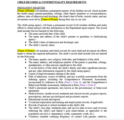 Policies and Procedures Manual