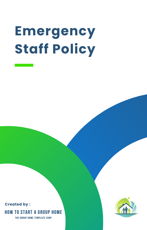 Emergency Staff Policy, outlining staff roles during emergencies in youth residential child-care services.