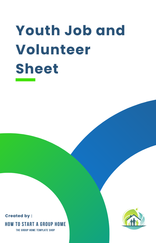 Youth Job & Volunteer Sheet